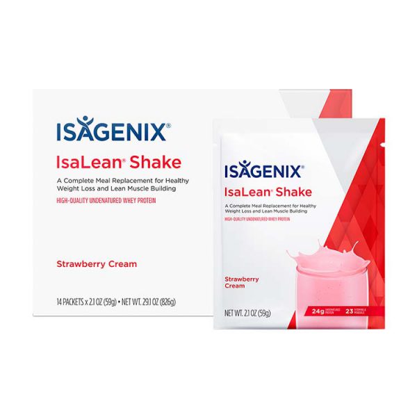 Isagenix Strawberry Cream Shake Canister Weight Loss Meal Replacement *Free  Post